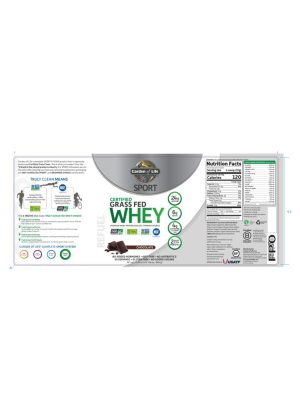 Garden of Life SPORT Grass Fed Whey Protein - Chocolate -- protein powder, grass fed - Back