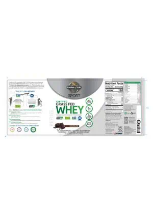 Garden of Life SPORT Grass Fed Whey Protein - Chocolate -- protein powder, grass fed - Back