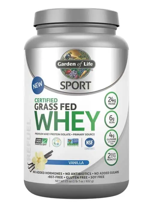 Garden of Life SPORT Grass Fed Whey Protein - Vanilla, protein supplement, grass fed