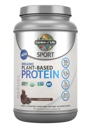 Garden of Life SPORT Organic Plant-Based Protein Chocolate -- plant-based protein, muscle recovery