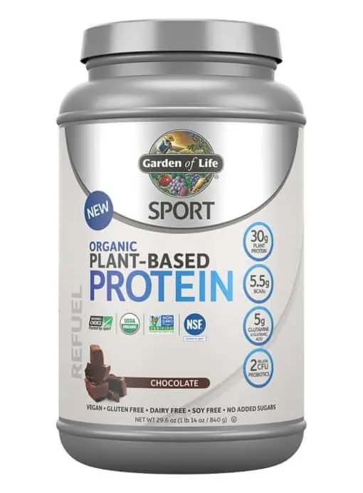 Garden of Life SPORT Organic Plant-Based Protein Chocolate -- plant-based protein, muscle recovery
