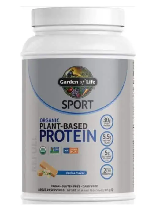 Garden of Life SPORT Organic Plant-Based Protein, Vanilla -- organic protein, plant-based protein