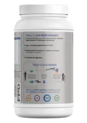 Garden of Life SPORT Organic Plant-Based Protein, Vanilla -- organic protein, plant-based protein - Back