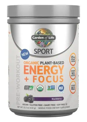 Garden of Life SPORT Organic Pre-Workout Energy + Focus Blackberry -- pre-workout energy, organic focus
