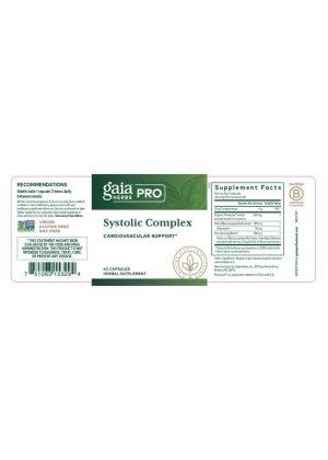 Gaia Herbs Systolic Complex — Cardiovascular Support, Healthy Blood Pressure - Back