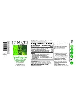 Innate Response Thyroid Response(R) Complete Care -- thyroid support, healthy thyroid function - Back