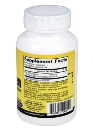 Jarrow Formulas Type II Collagen Complex -- collagen supplement, joint health - Back