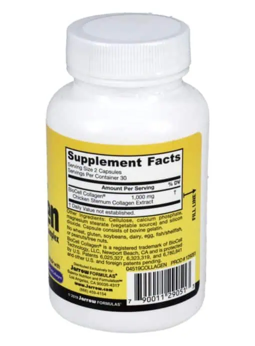 Jarrow Formulas Type II Collagen Complex -- collagen supplement, joint health - Back