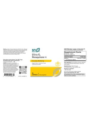 SFI Health Ultra K2 Menaquinone-4 — Supports Bone Health, Cardiovascular Health - Back