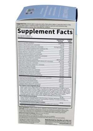 Garden of Life Vitamin Code 50 & Wiser Men — Multivitamin for Men Over 50 - Back