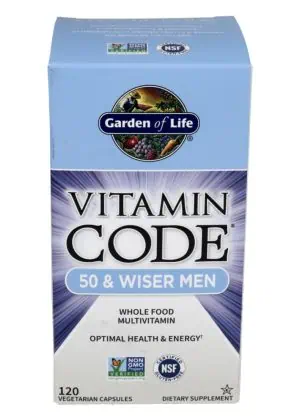 Garden of Life Vitamin Code 50 & Wiser Men — Multivitamin for Men Over 50