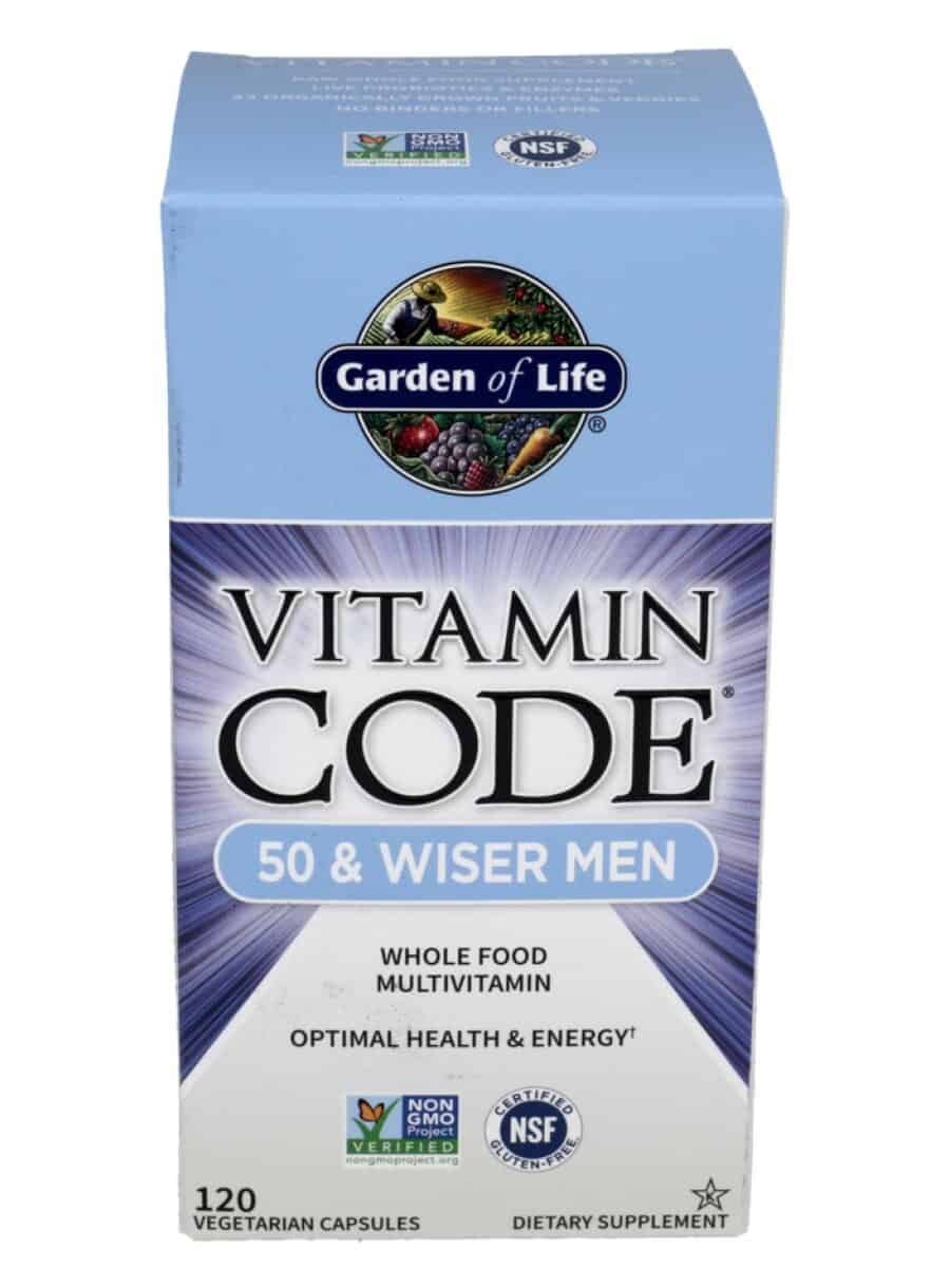 Garden of Life Vitamin Code 50 & Wiser Men — Multivitamin for Men Over 50