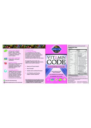 Garden of Life Vitamin Code 50 and Wiser Womens Multi -- womens multivitamin, health support - Back