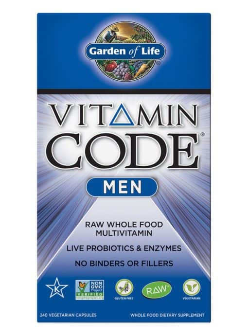 Garden of Life Vitamin Code Men — Whole Food Multivitamin, Probiotics