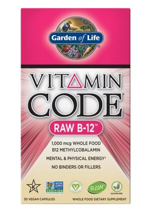 Garden of Life Vitamin Code RAW B-12 — Whole Food Vitamin B12, Energy Support