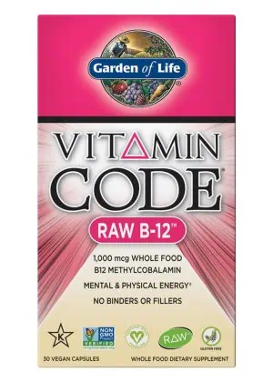 Garden of Life Vitamin Code RAW B-12 — Whole Food Vitamin B12, Energy Support