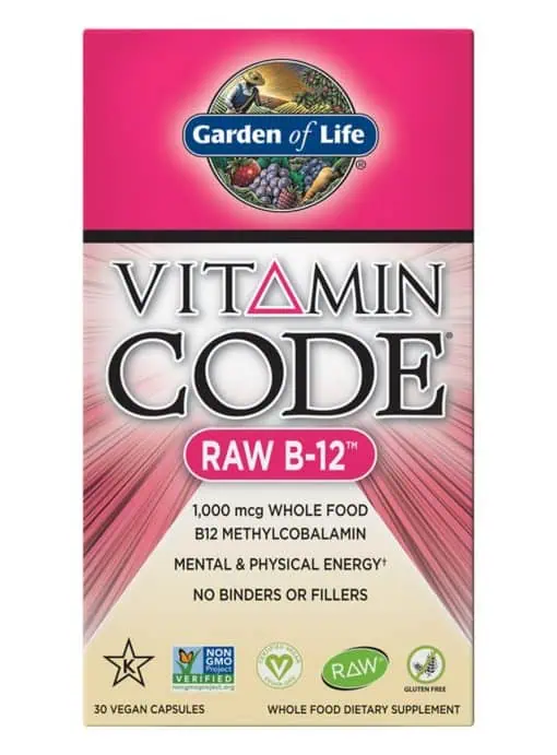 Garden of Life Vitamin Code RAW B-12 — Whole Food Vitamin B12, Energy Support