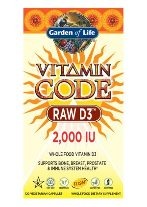 Garden of Life Vitamin Code RAW D3 2000IU -- vitamin D3, whole food vitamin