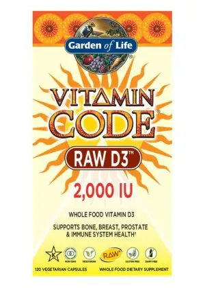 Garden of Life Vitamin Code RAW D3 2000IU -- vitamin D3, whole food vitamin