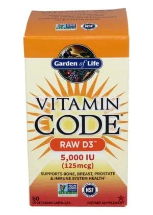 Garden of Life Vitamin Code RAW D3 — Whole Food Vitamin D3, Immune Support