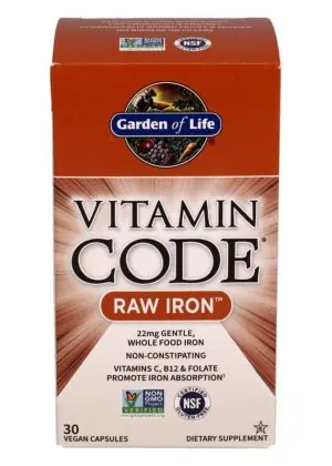 Garden of Life Vitamin Code RAW Iron — whole food iron, immune support