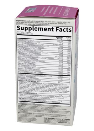 Garden of Life Vitamin Code Women -- whole food multivitamin, women's health - Back