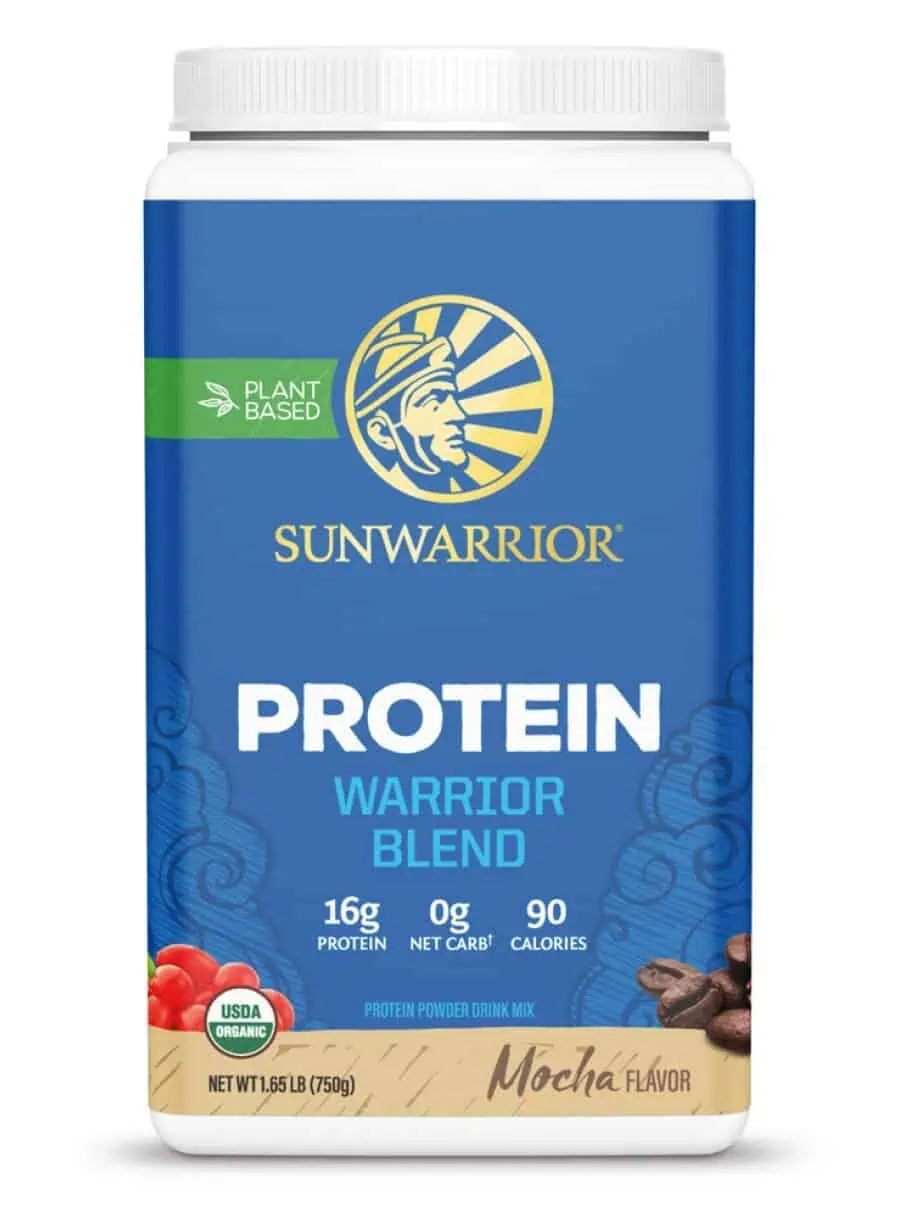 Sunwarrior Warrior Blend Mocha - plant-based protein, organic protein
