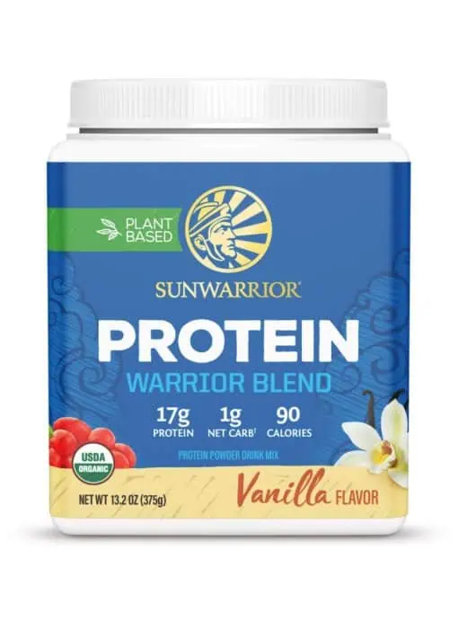Sunwarrior Warrior Blend Vanilla - plant-based protein, organic protein powder