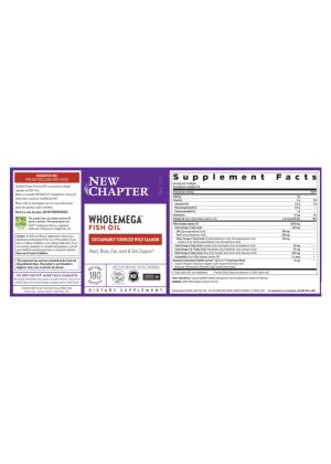 New Chapter Wholemega(TM) Fish Oil -- fish oil, omega-3 supplement - Back