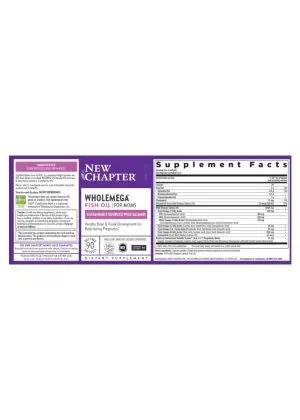 New Chapter Wholemega(TM) for Moms -- fish oil supplement, omega fatty acids - Back