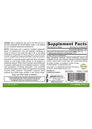 Jarrow Formulas Wild Bitter Melon Extract 750mg -- blood sugar support, cardiovascular health - Back
