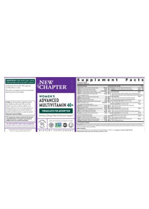 New Chapter Women's Advanced 40+ Multi -- multivitamin, women's health - Back