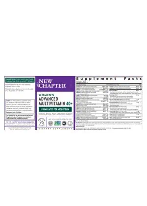 New Chapter Women's Advanced 40+ Multi -- multivitamin, women's health - Back