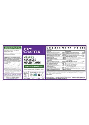 New Chapter Women's Advanced Multivitamin -- women's multivitamin, whole-food fermented - Back