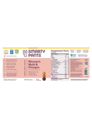 SmartyPants Vitamins Womens Complete -- womens health, omega-3s - Back
