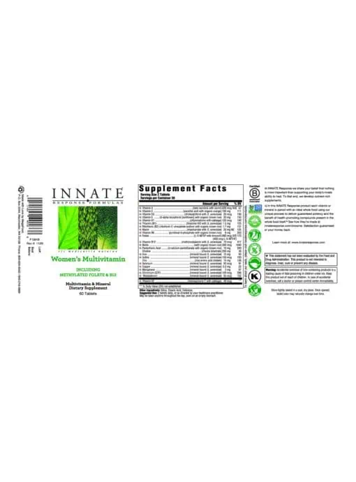 Innate Response Women's Multivitamin -- multivitamin, women's health - Back