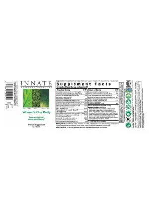 Innate Response Women's One Daily -- multivitamin, women's health - Back