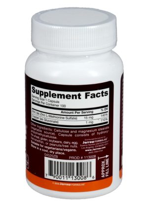 Jarrow Formulas Zinc Balance -- immune support, antioxidant protection - Back