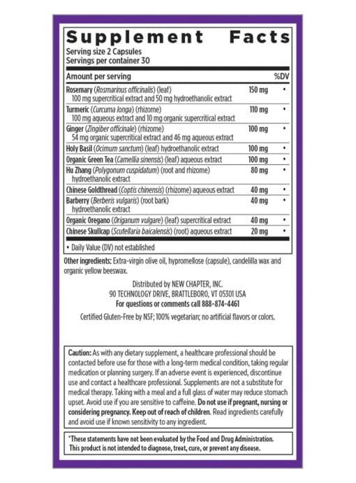 New Chapter Zyflamend(TM) -- herbal supplement, joint support - Back