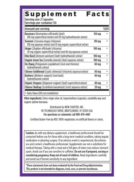New Chapter Zyflamend(TM) -- herbal supplement, joint support - Back