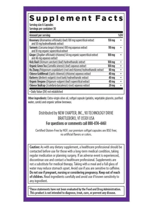 New Chapter Zyflamend(TM) -- herbal pain relief, joint support - Back