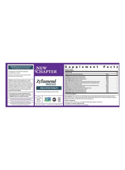 New Chapter Zyflamend Prostate -- prostate health, herbal supplement - Back