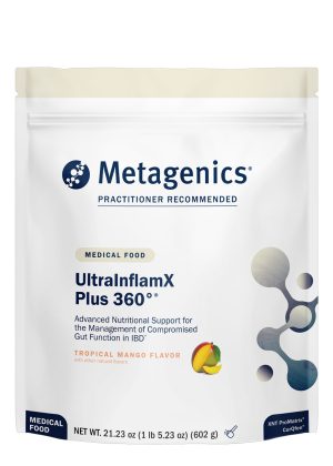 Metagenics UltraInflamX Plus 360(R) - Mango, gut health support, vegan protein.