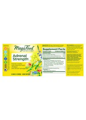 MegaFood Adrenal Strength -- adrenal support, stress relief - Back