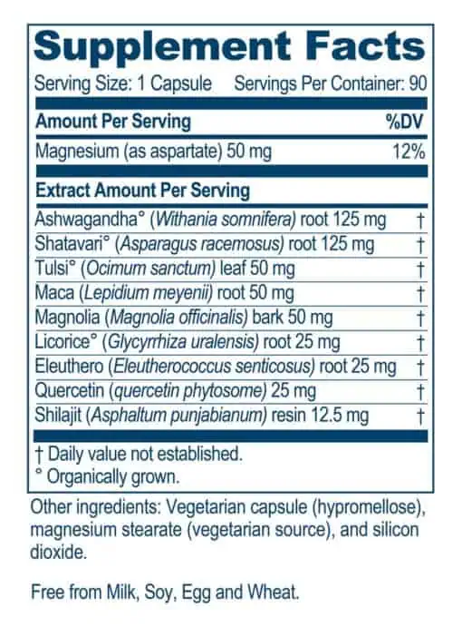 Ayush Herbs AdrenOm(TM) -- adrenal health supplement, stress support. - Back
