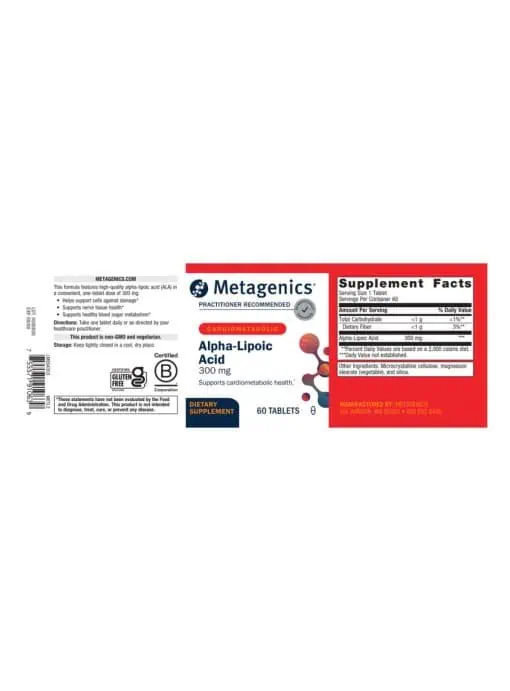 Metagenics Alpha-Lipoic Acid 300 -- alpha-lipoic acid, cardiometabolic health. - Back