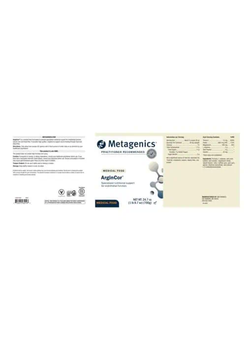 Metagenics ArginCor(R) -- endothelial function support, wound care. - Back