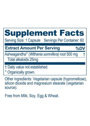 Ayush Herbs Ashwagandha -- ashwagandha supplement, adaptogen support. - Back