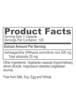 Ayush Herbs Ashwagandha Vet Care Product -- ashwagandha, adaptogen. - Back