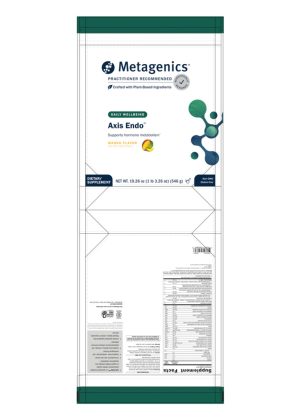 Metagenics Axis Endo(TM) Mango Flavor -- hormone metabolism, phytonutrient support. - Back